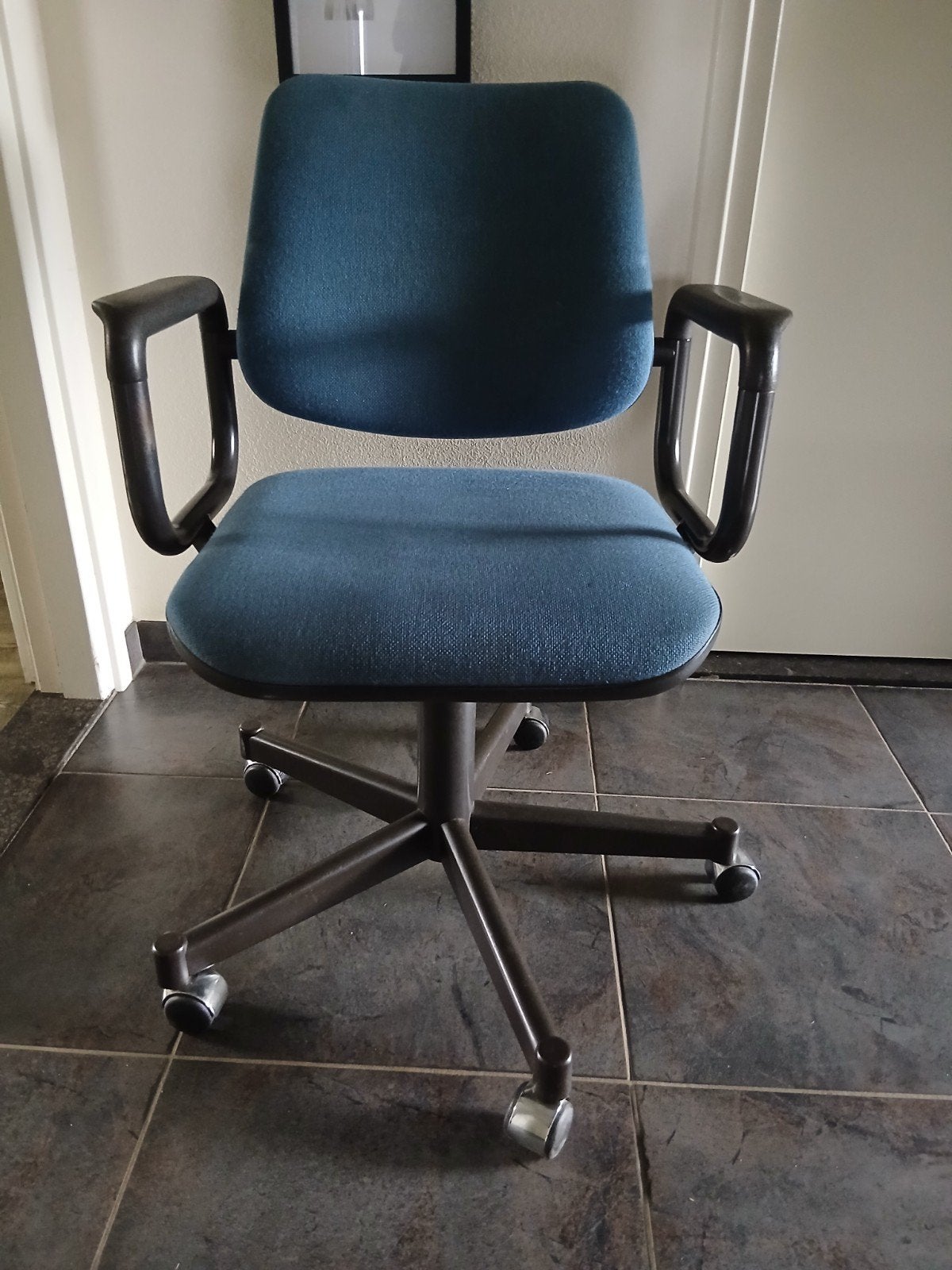 bureaustoel, Huis en Inrichting, Ophalen, Gebruikt, Blauw, Bureaustoel