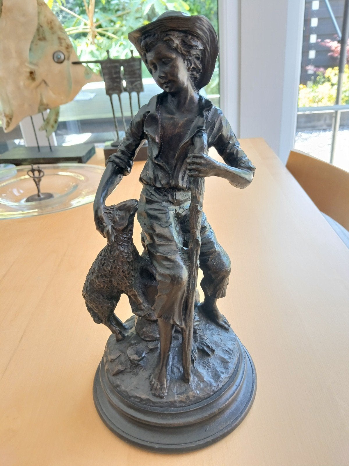 Beeld herder met schaap, Antiek en Kunst, Ophalen of Verzenden