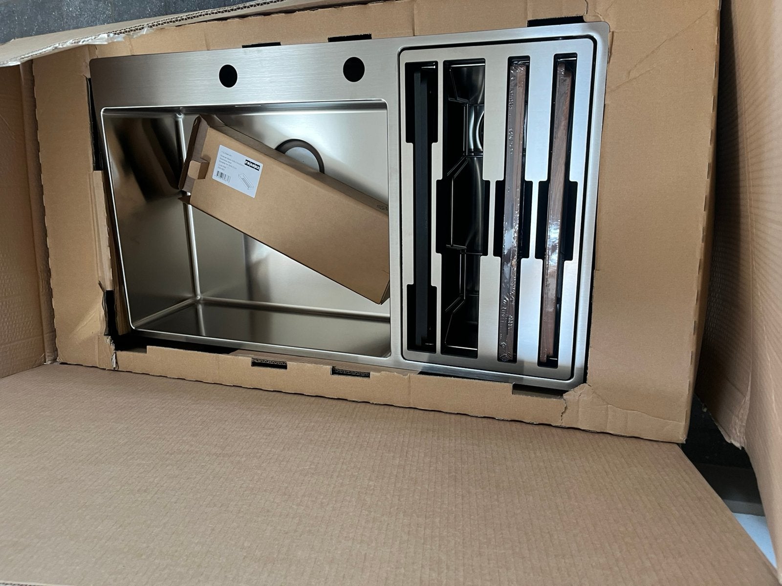 Nieuwe spoelbak  met snijplanken en afgiethouder, Ophalen of Verzenden, Nieuw