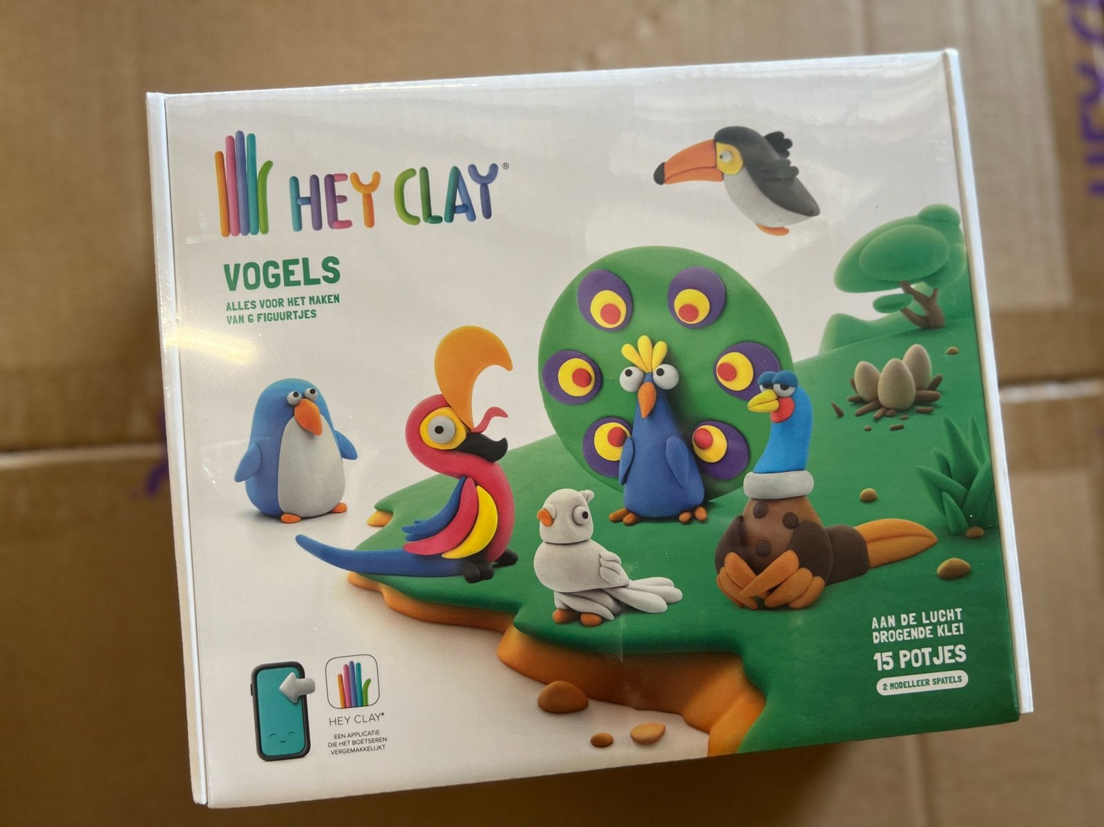 Hey Clay Vogels Klei Set - Nieuw, 19 Stuks, Ophalen of Verzenden, Nieuw, Knutselen
