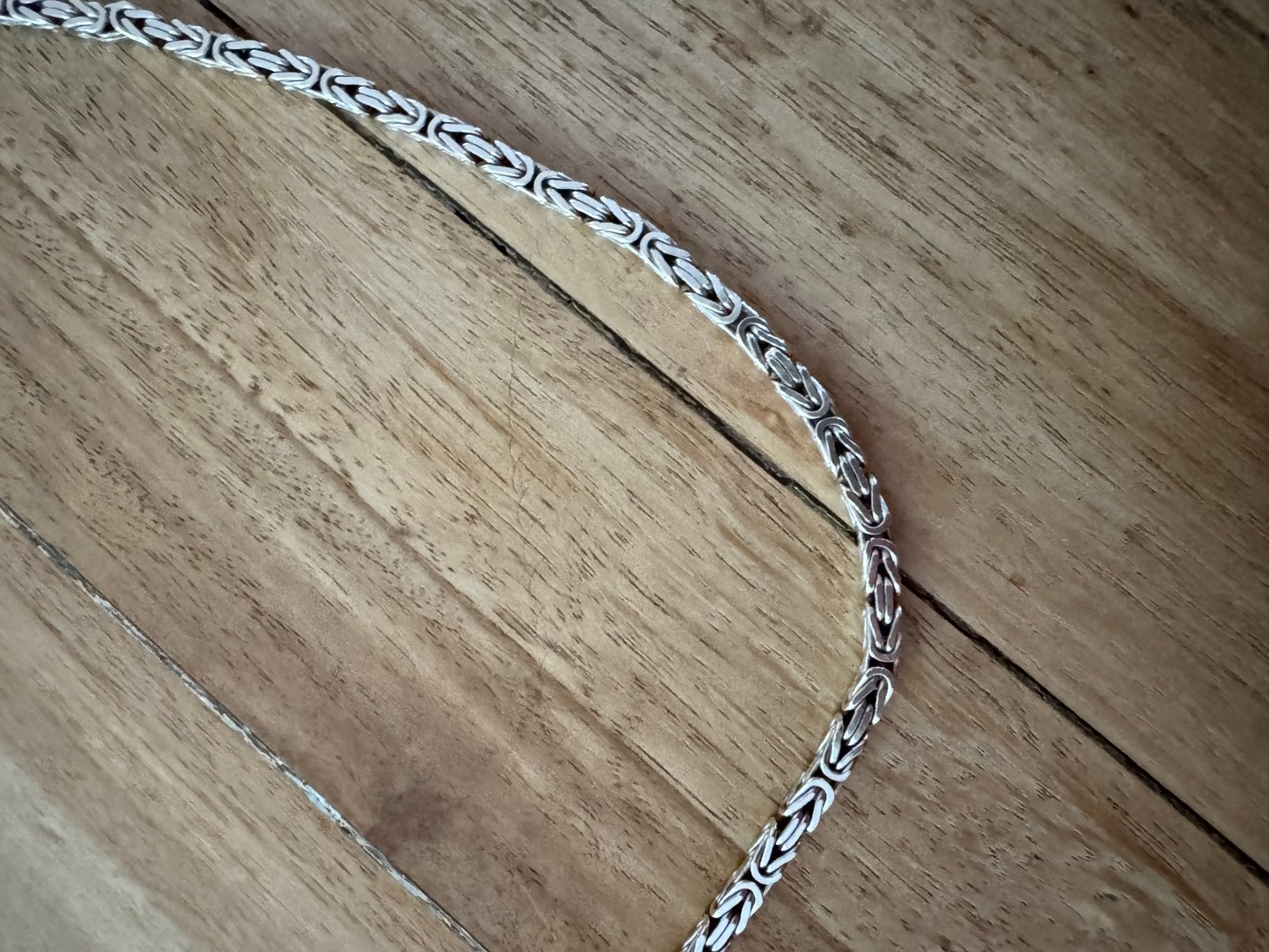 Zilveren Koningsketting 50 cm - 3 mm dik, Sieraden, Tassen en Uiterlijk, Ophalen of Verzenden, Gebruikt, Zilver