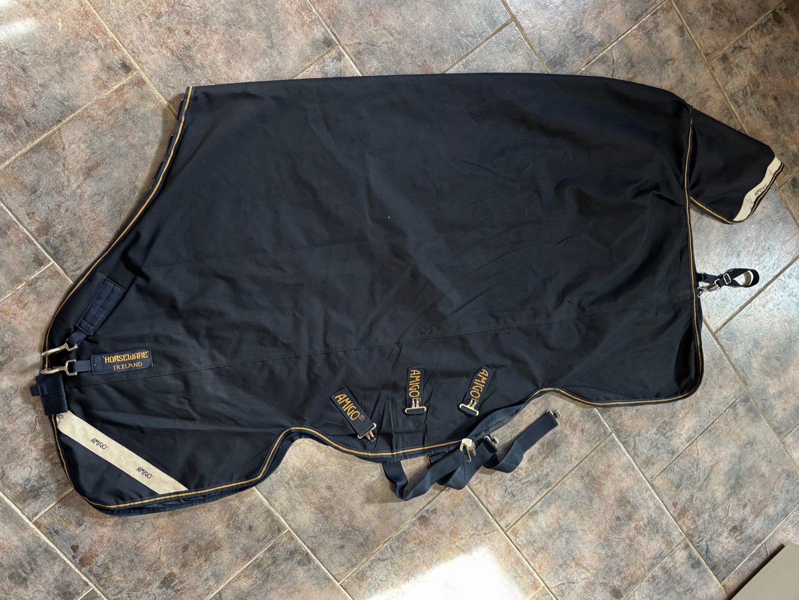 Amigo Bravo 12 250 gram regendeken met hals 183/6.0, Dieren en Toebehoren, Ophalen of Verzenden, Zo goed als nieuw, Dressuur