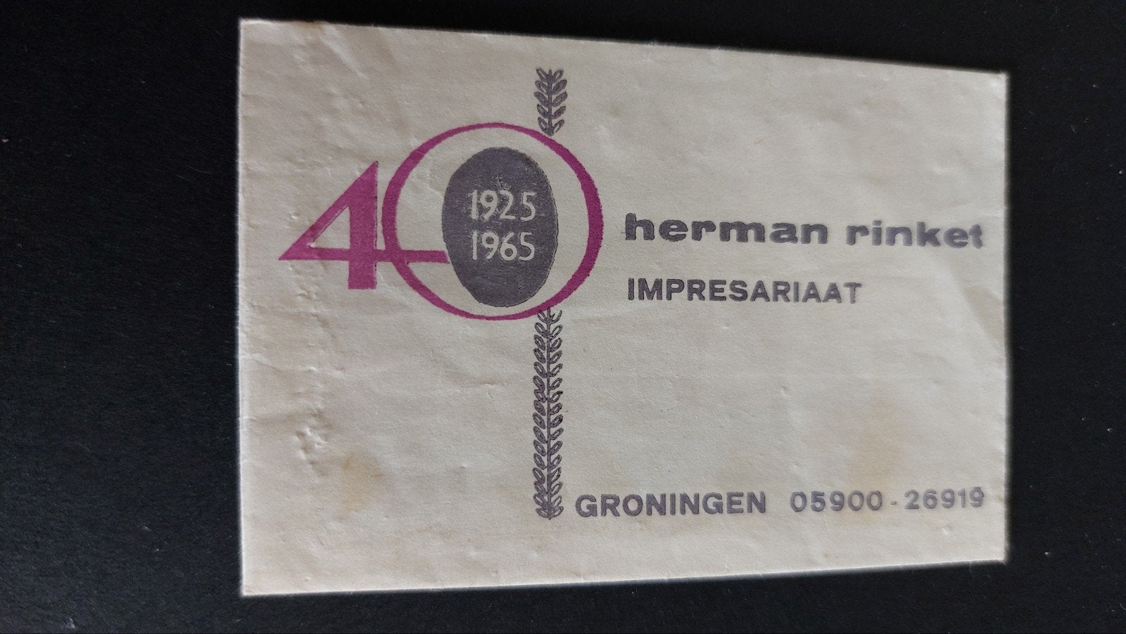 Groningen, 40 / 1925-1965 Herman Rinket impresariaat, Verzenden, Nederland