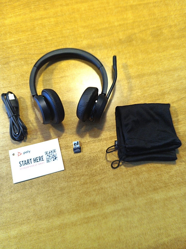 Poly Voyager 4320 UC Bluetooth Headset, Computers en Software, Headsets, Nieuw, Ophalen of Verzenden, Draadloos, Mute-functie