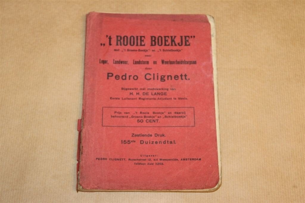 \'t Rooie Boekje - Pedro Clignett - Ca 1920, Ophalen of Verzenden, Tweede Wereldoorlog, Gelezen, Overige onderwerpen