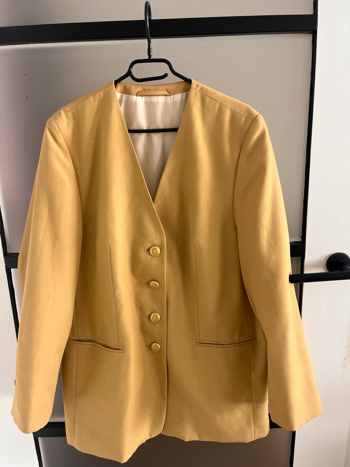 Vintage okergeel blazer - 42, Geel, Maat 42/44 (L), Ophalen of Verzenden, Jasje