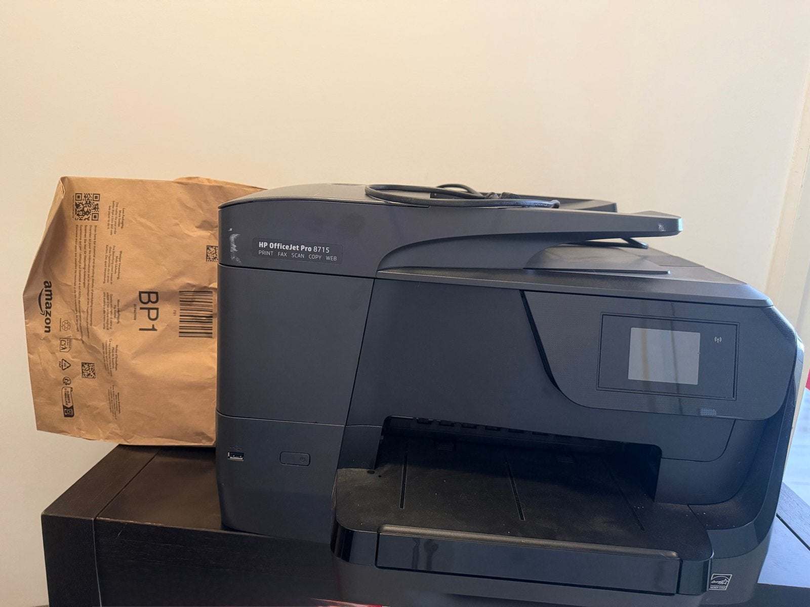 HP OfficeJet Pro 8715 All-in-One Printer, Computers en Software, Printers, Gebruikt, Faxen, Inkjetprinter, All-in-one