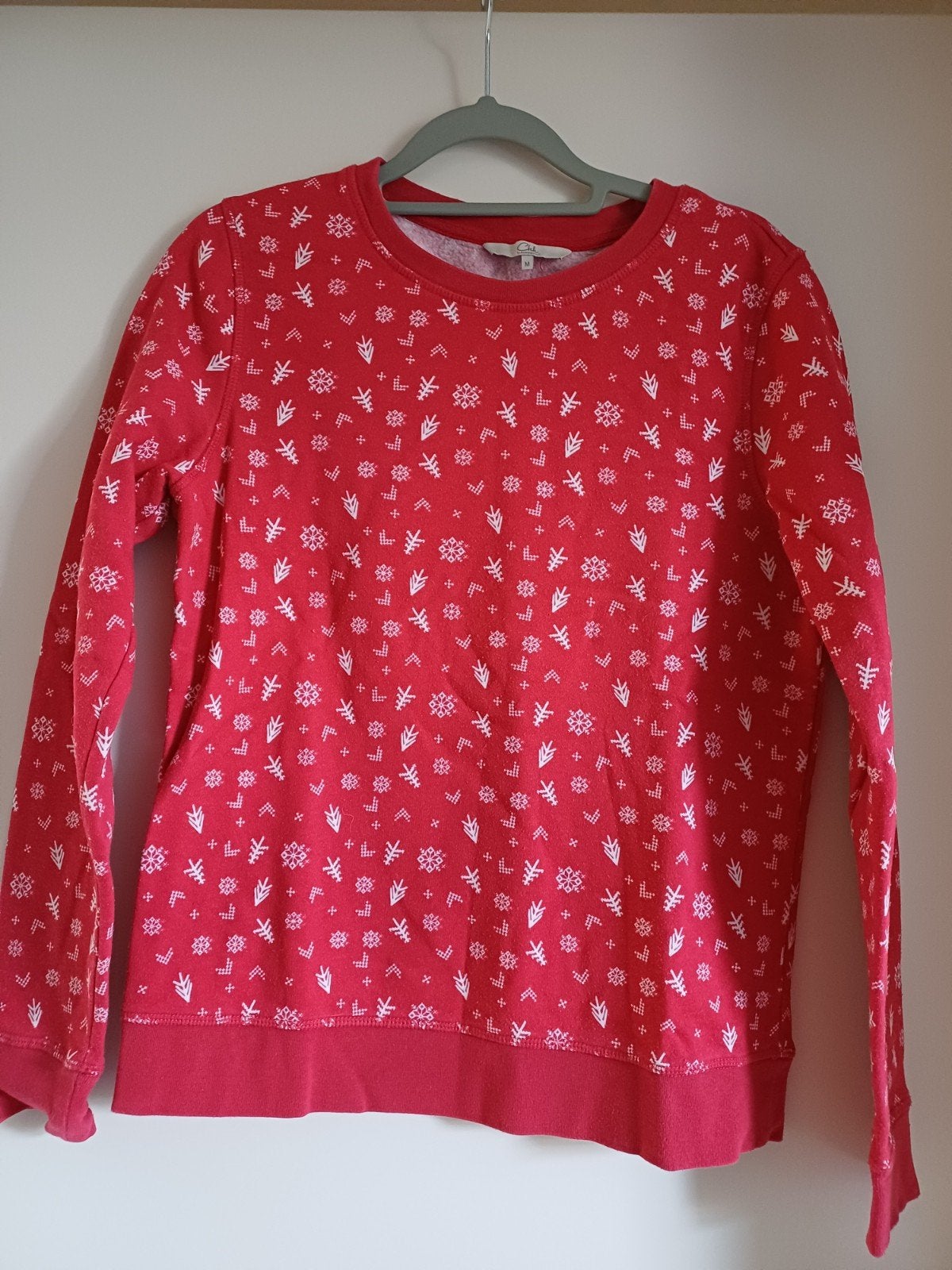 Rode trui met winterse print  (M), Maat 38/40 (M), Ophalen of Verzenden, Clockhouse, Gedragen