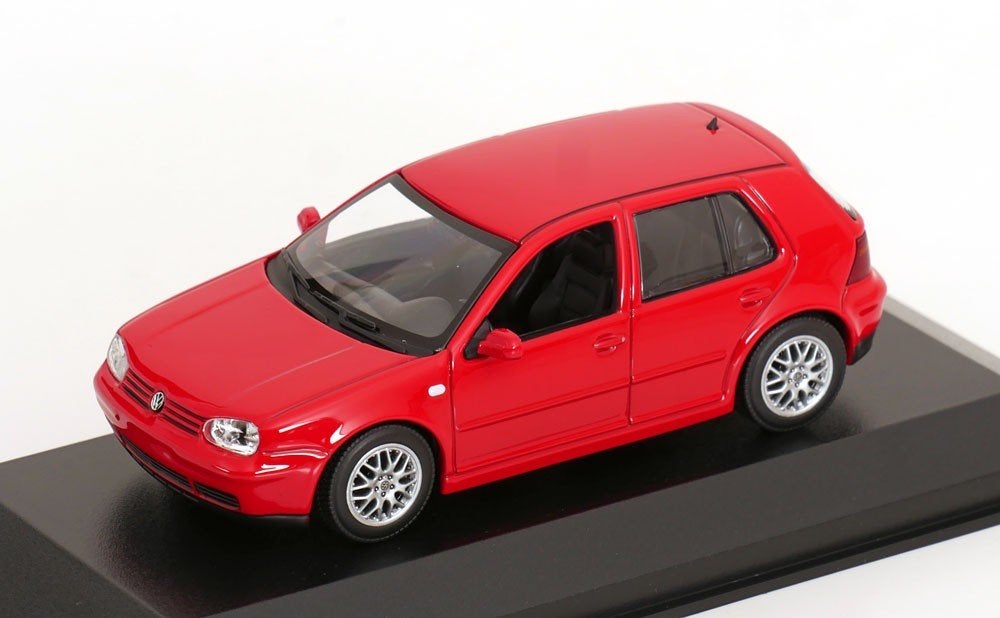 Maxichamps 1:43 Volkswagen Golf 4 rood 1999, -, Nieuw, Ophalen of Verzenden, Maxichamps