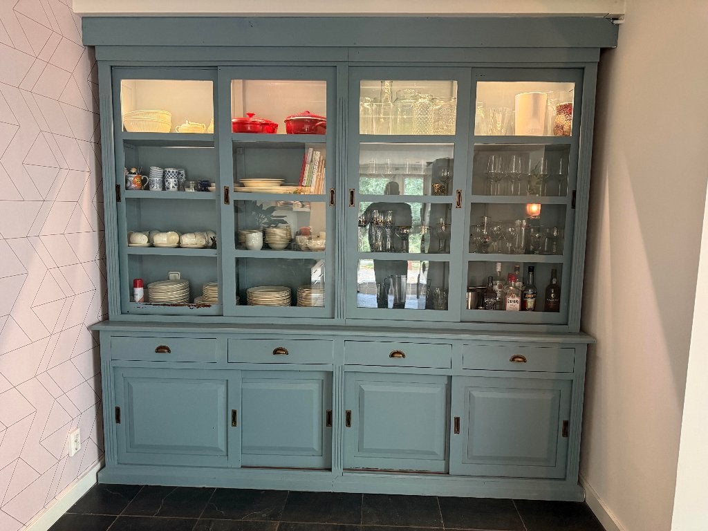Buffetkast blauw, Ophalen, Gebruikt, 200 cm of meer, Met lade(s)