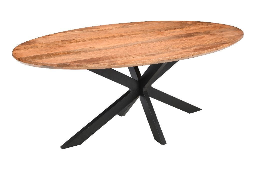 EETTAFEL MANGOHOUT VANAF €199 OP VOORRAAD, Bruin, Nieuw, Ophalen of Verzenden, Eén