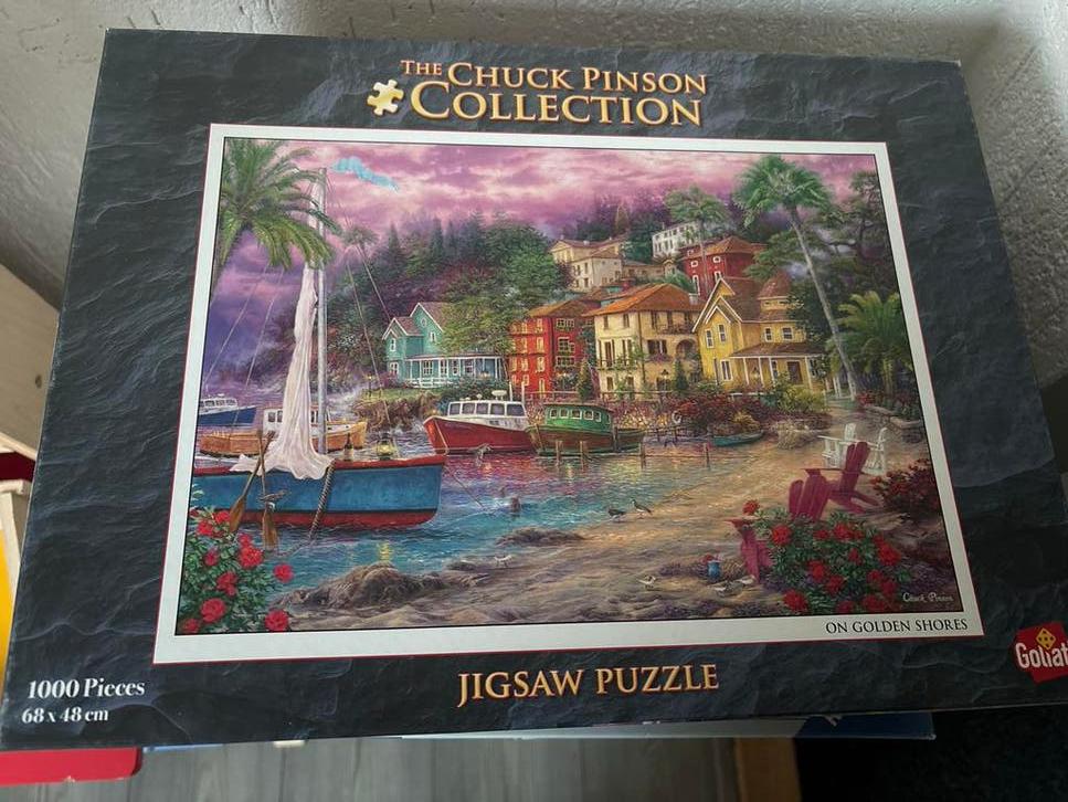 Chuck Pinson Legpuzzel - On Golden Shores (1000 stukjes), Ophalen, 500 t/m 1500 stukjes, Gebruikt, Legpuzzel