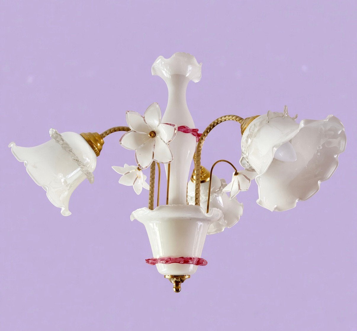 Murano kroonluchter, Ophalen of Verzenden, Gebruikt, Glas, E14 (klein)