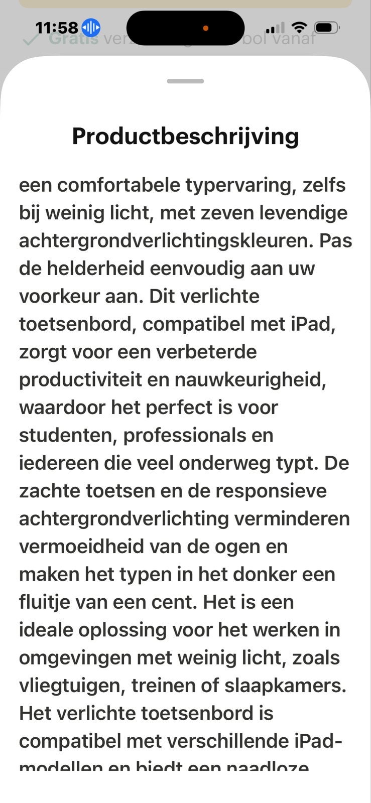 iPad hoes zwart met verlicht toetsenbord en touchpad, Zwart, Nieuw, Hoesje of Tasje, Ophalen of Verzenden