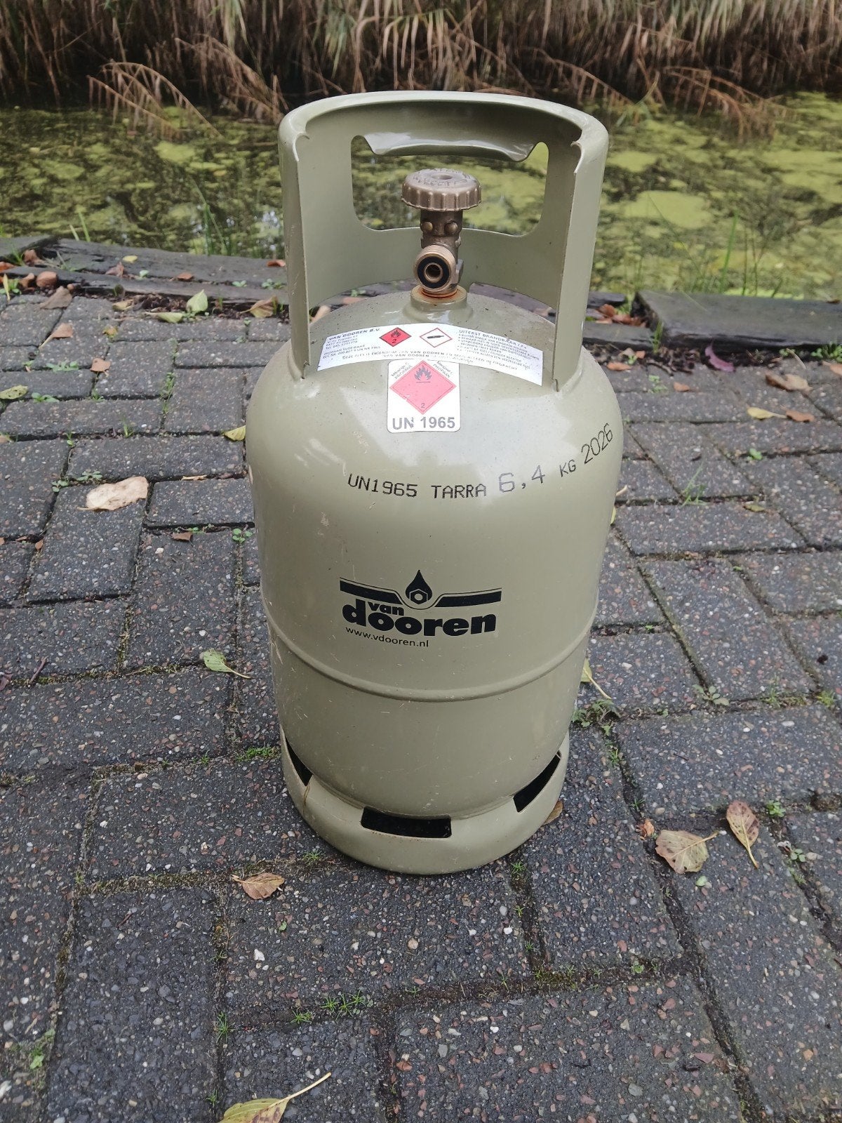gasfles, leeg, Ophalen