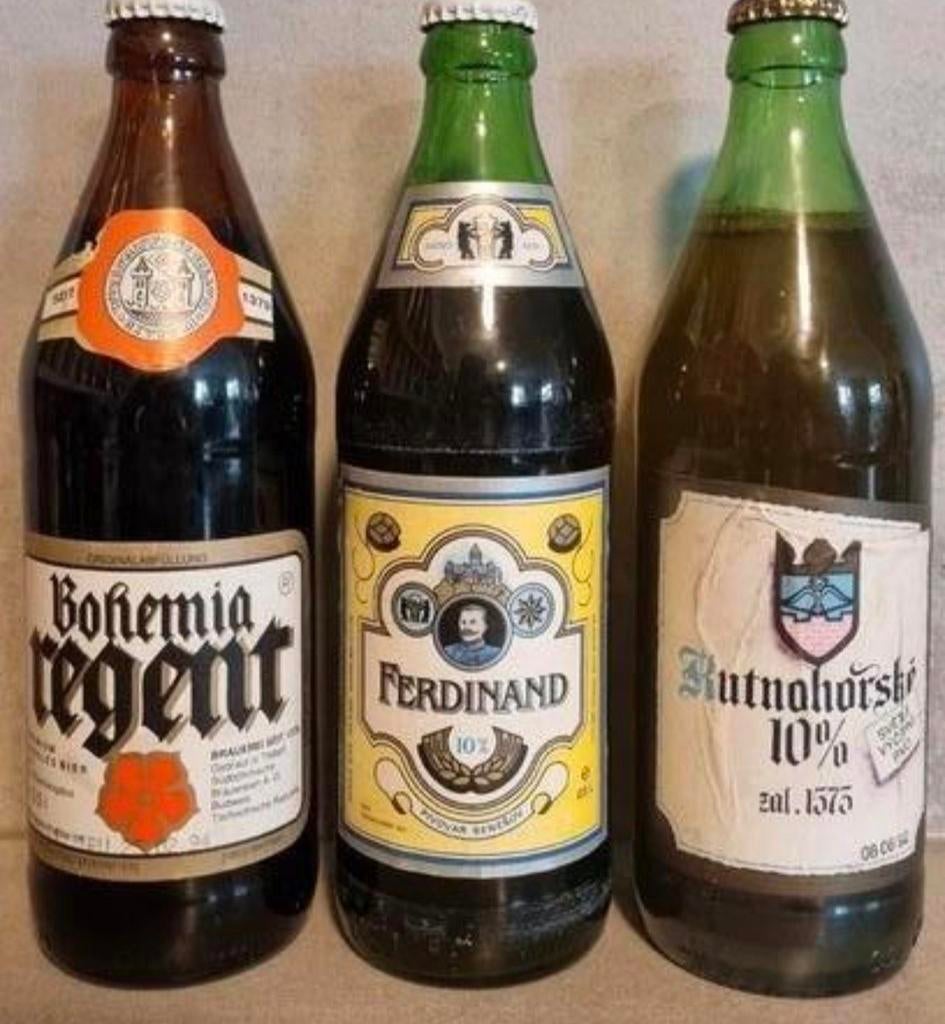 3 Tsjechische bieren: Bohemia, Ferdinand & Kutnohorský, Ophalen of Verzenden, Gebruikt, Flesje(s), Overige merken