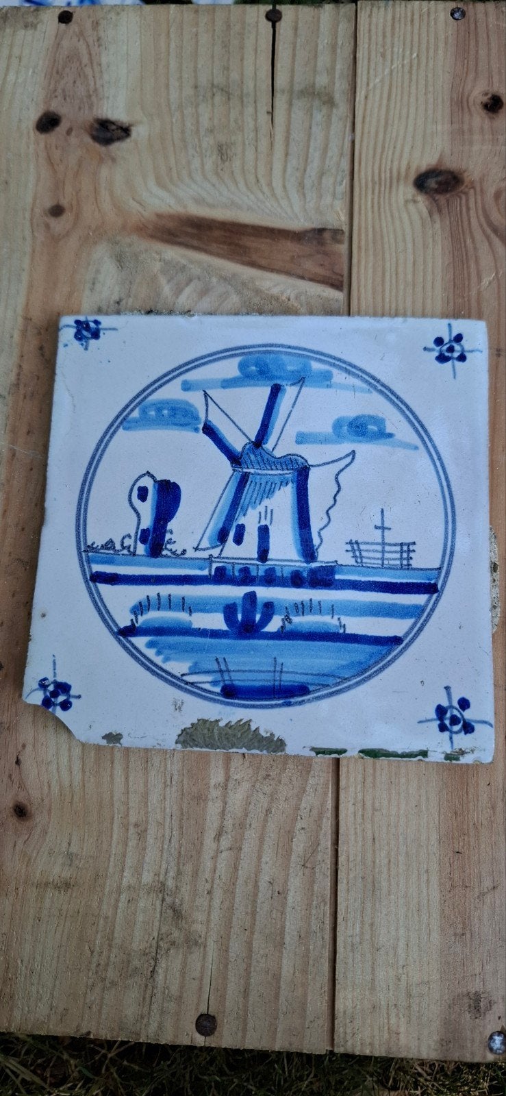 10 antieke tegel Makkum of Harlingen rond 1850, Ophalen of Verzenden