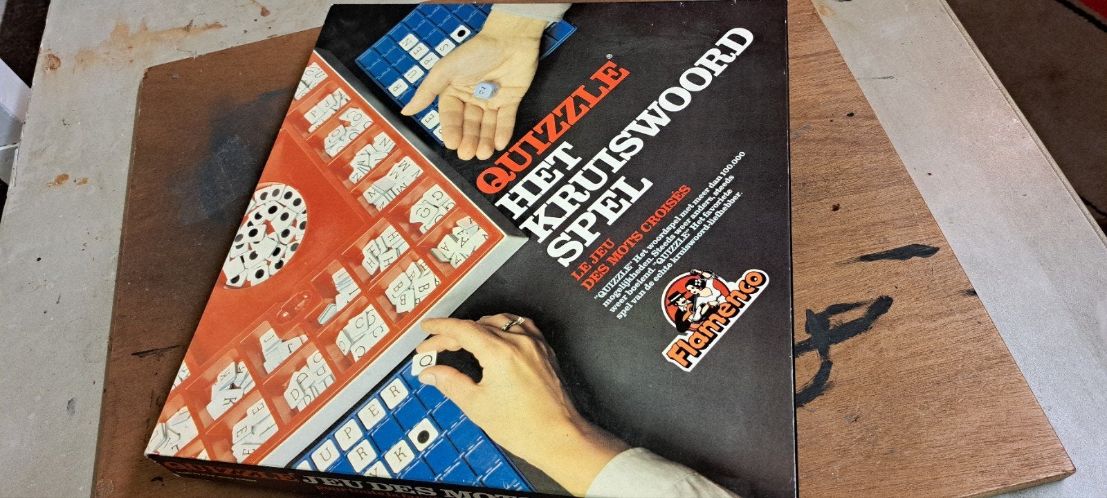 Rummy en Quizzle: Het Kruiswoord Spel, Een of twee spelers, Ophalen, Gebruikt, Flamenko