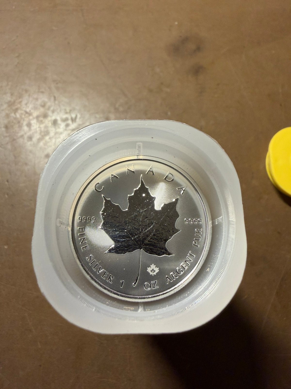 Maple Leaf tubes a 25 stuks div jaren, Verzenden, Zilver