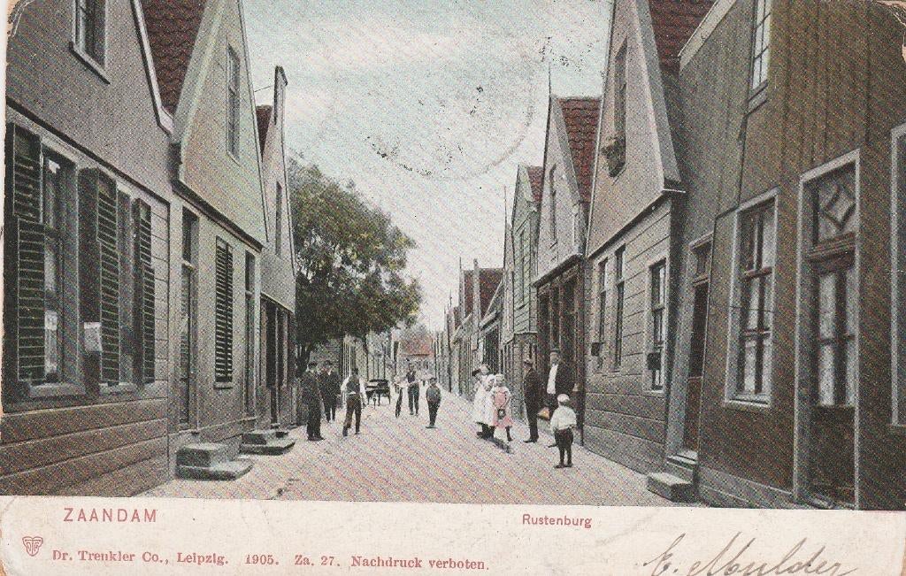 zaandam- rustenburg 1906, Verzamelen, Ophalen of Verzenden, Voor 1920, Noord-Holland
