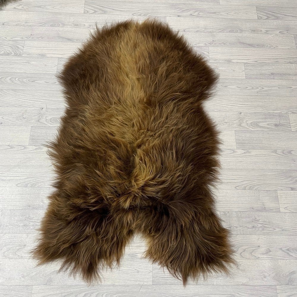 Schapenvacht IJslands bruin 125x75cm #1854 | Lederstore, Landelijk, modern, Scandinavisch, industrieel, 100 tot 150 cm, Bruin