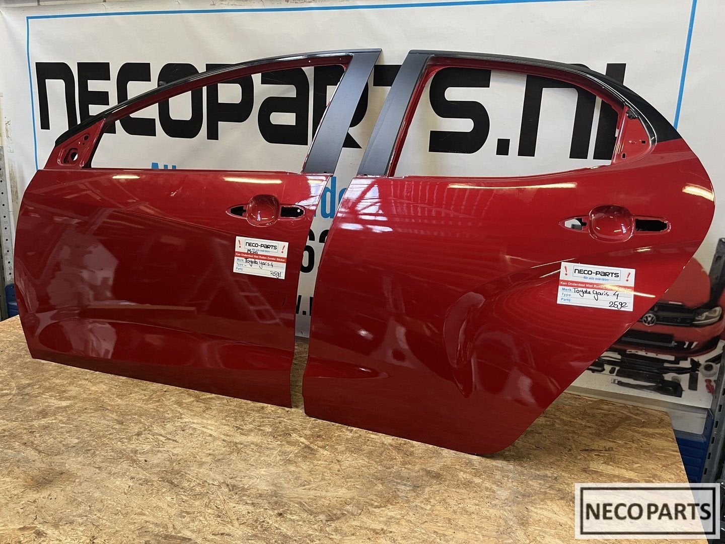 TOYOTA YARIS MAZDA 2 PORTIER DEUR LINKS ORIGINEEL, Gebruikt, -, Ophalen of Verzenden, Toyota