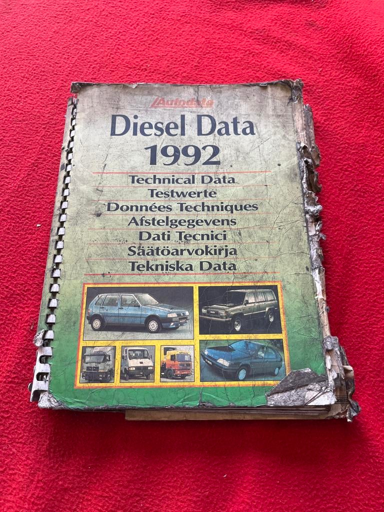 Autodata Diesel Data 1992 - Technische Gegevens, Ophalen of Verzenden, Gelezen, Algemeen