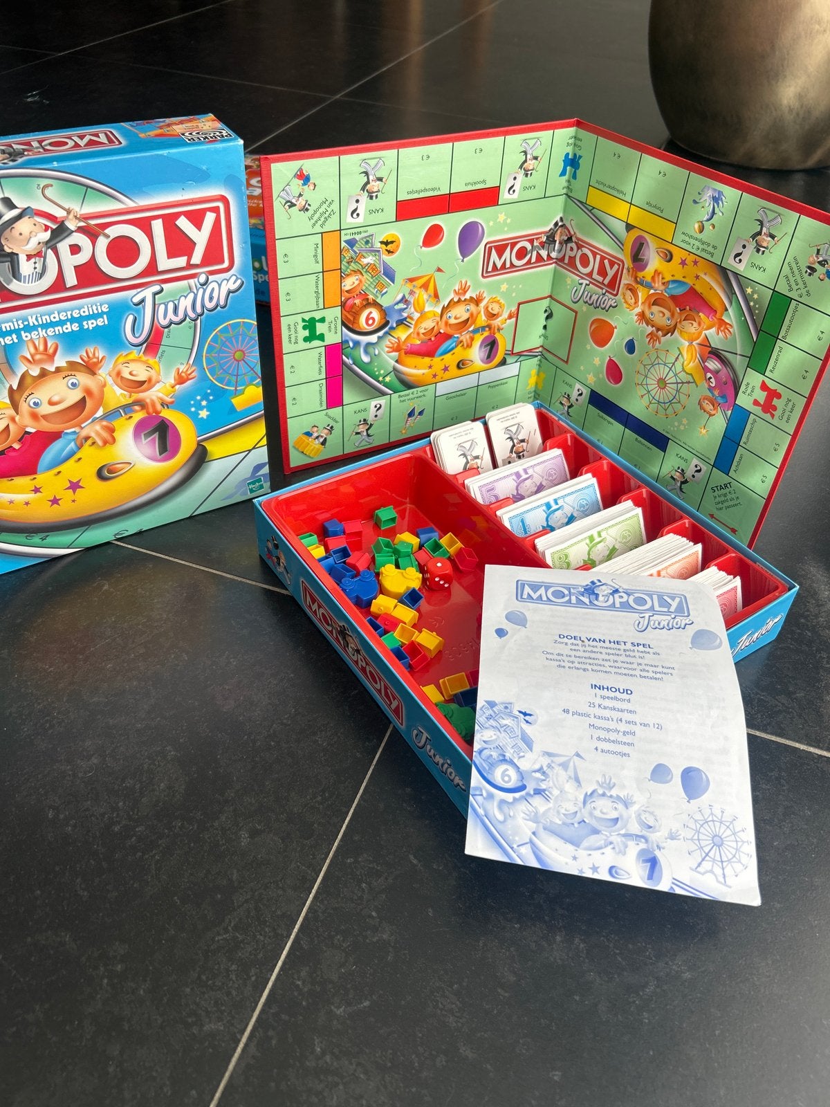 Monopoly Junior Kermis Editie - Het Bekende Spel voor Kinder, Drie of vier spelers, Ophalen of Verzenden, Gebruikt