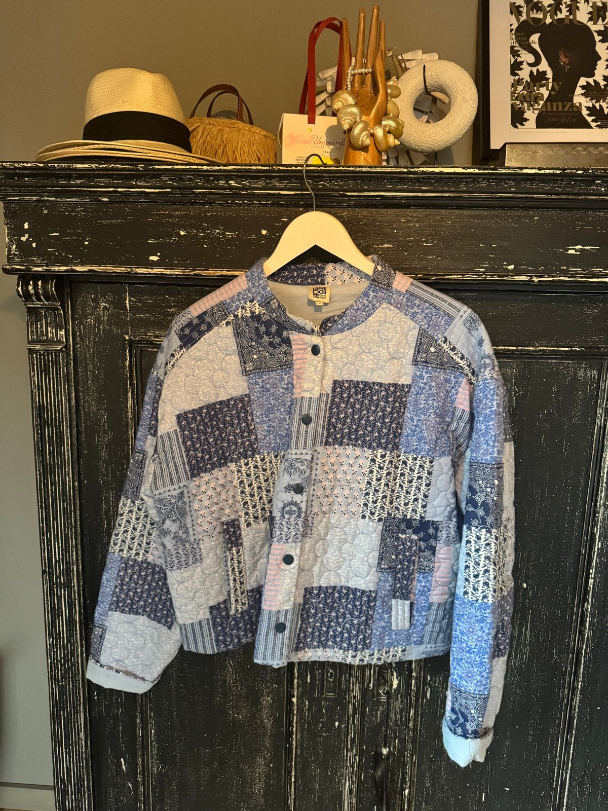 Kort blauw jasje La Redoute maat M - Zo goed als nieuw, Kleding | Dames, Verzenden, Zo goed als nieuw, Maat 38/40 (M), Blauw