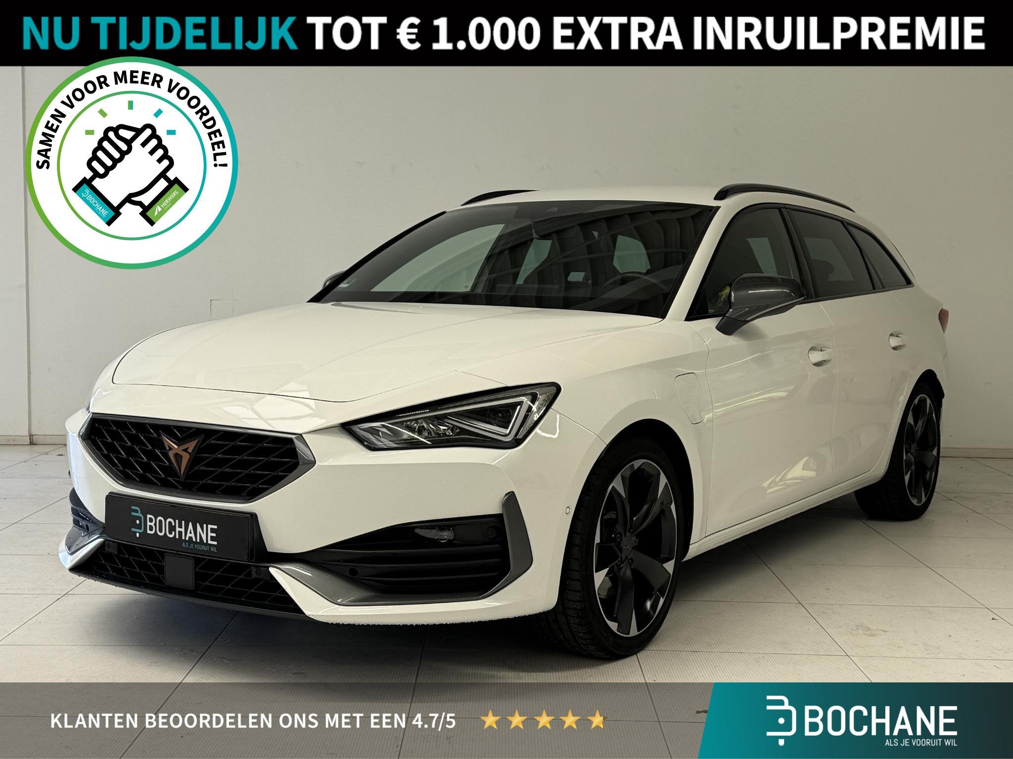 CUPRA Leon Sportstourer 1.4 e-Hybrid Business | Camera | Nav, Auto's, Gebruikt, 4 cilinders, Leon, Wit