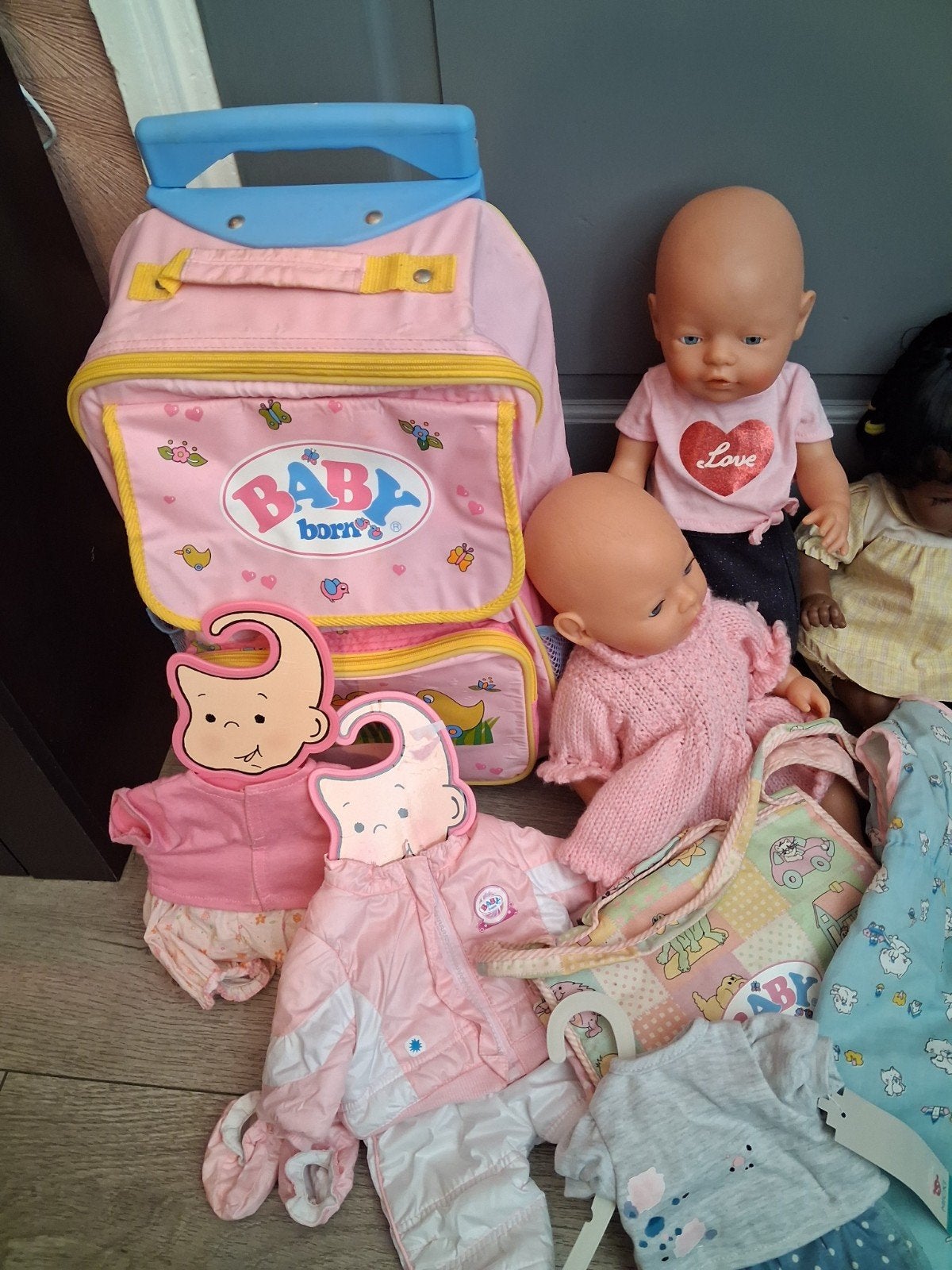 Grote set Baby Born poppen met kleding en accessoires, Ophalen, Gebruikt, Babypop