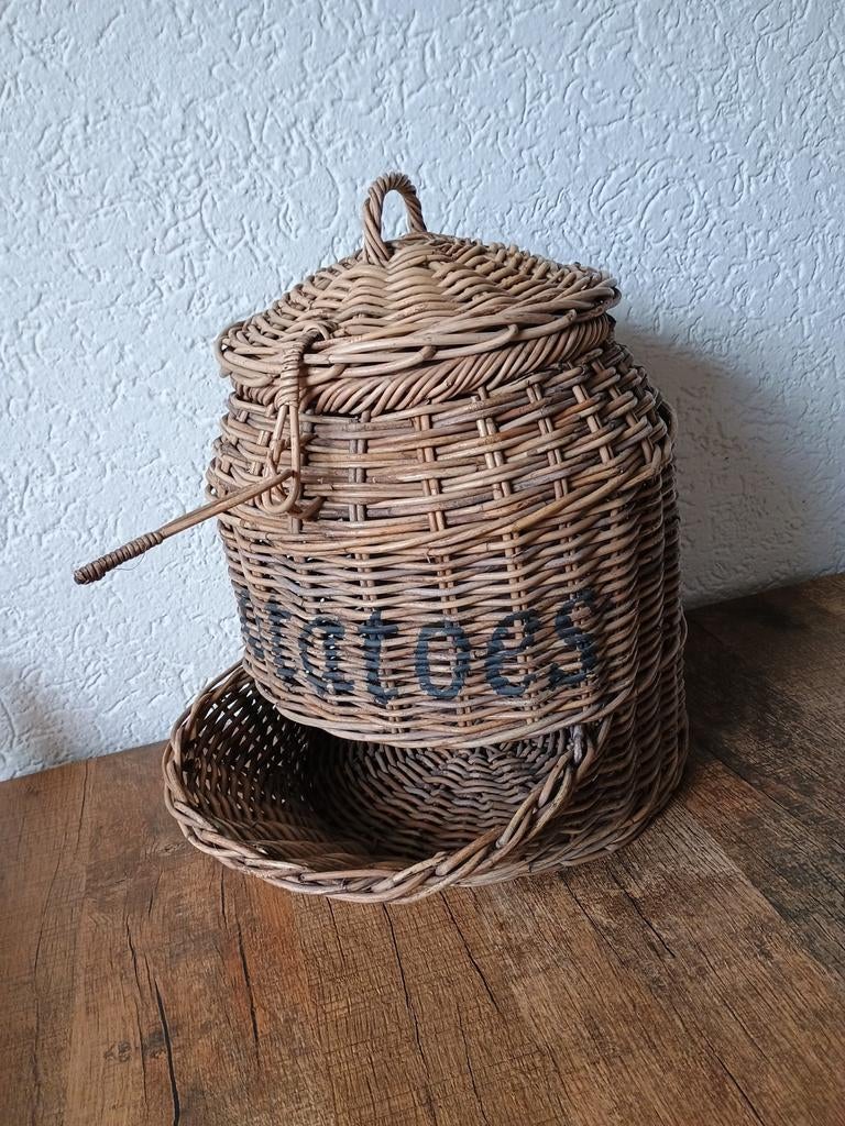 Rieten aardappelmand - aardappel mand, Ophalen of Verzenden
