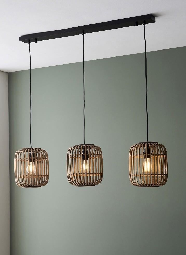 Lamp, Ophalen, Zo goed als nieuw, Hout, 75 cm of meer
