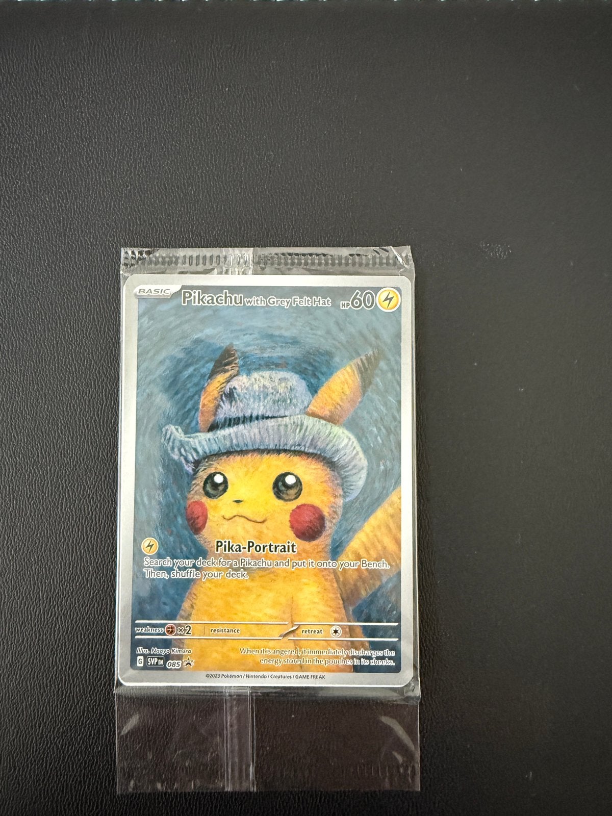 Van Gogh museum SEALED Pikachu promo w Grey Felt Hat SVP 085, Ophalen, Nieuw, Losse kaart