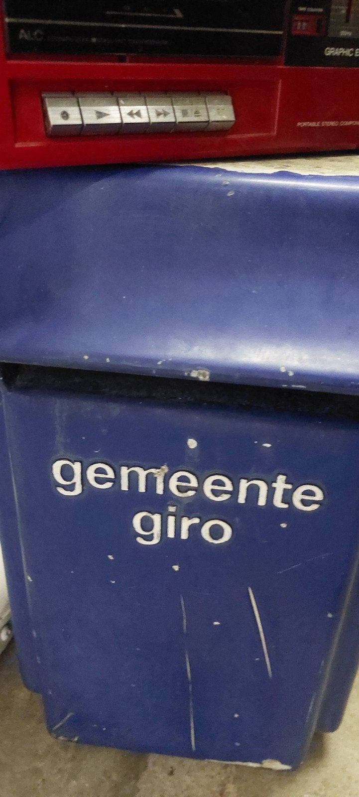 vintage gemeente giro brievenbus, Ophalen of Verzenden, Gebruikt, IJzer, Wandbrievenbus