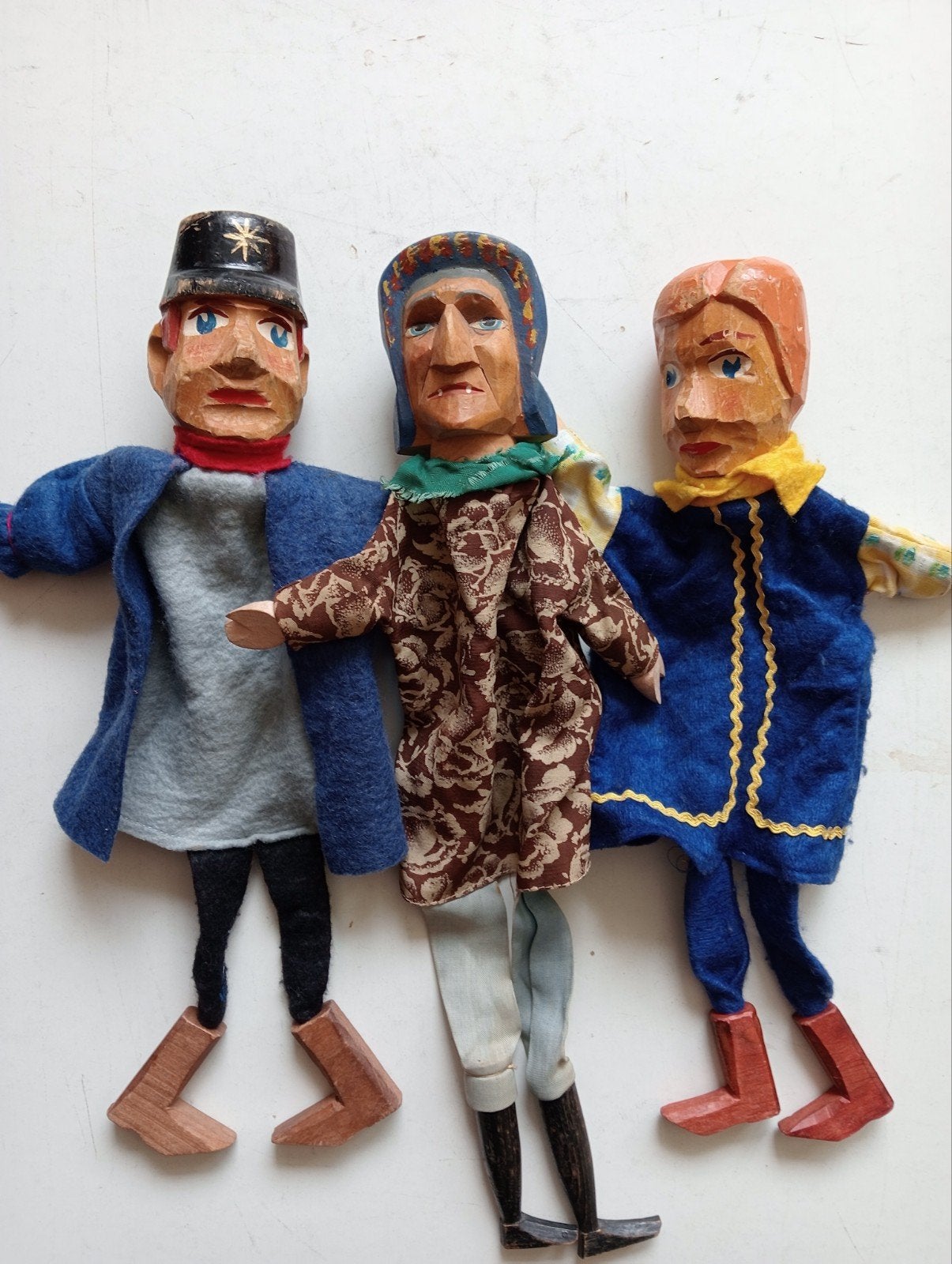 oude poppenkast poppen vintage, Ophalen of Verzenden, Gebruikt, Popje