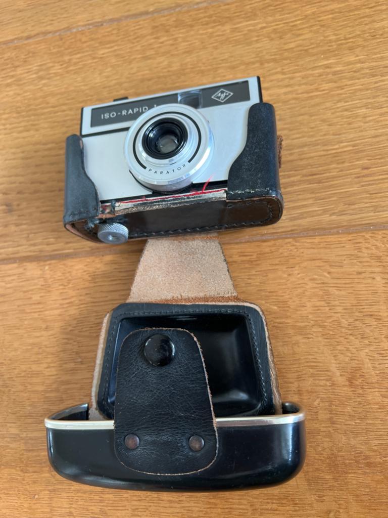 Oud fototoestel Iso Rapid 1, incl. hoesje - Vintage staat, Ophalen of Verzenden, Zo goed als nieuw