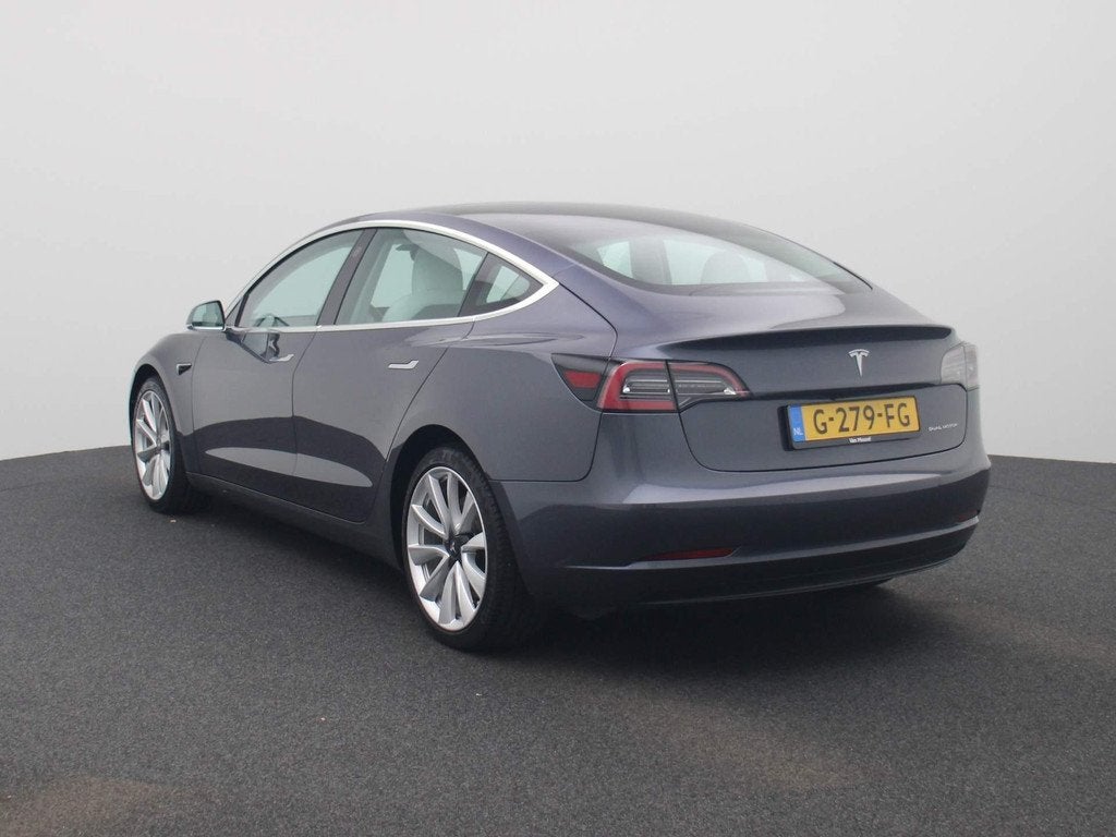 Tesla Model 3 Long Range AWD 75 kWh | ECC | Navi | Leder | L, Auto's, Tesla, Automaat, 12 maanden, Stof, Origineel Nederlands