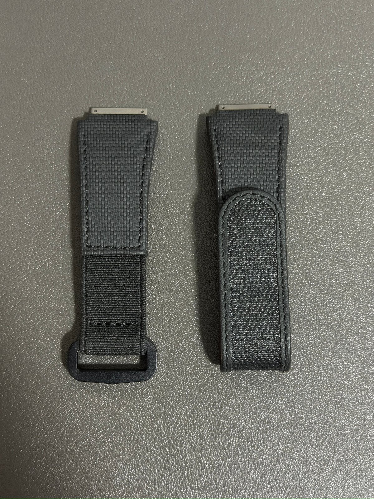Richard mille velcro band/strap rm35-02 zwart maat L, Ophalen, Zo goed als nieuw, Zwart, Android