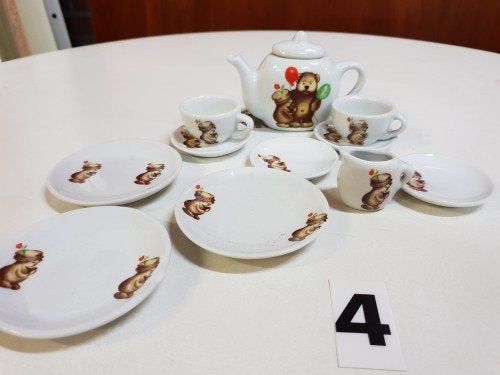 Mini servies nr. 4, met beren, 11-delig, Ophalen of Verzenden