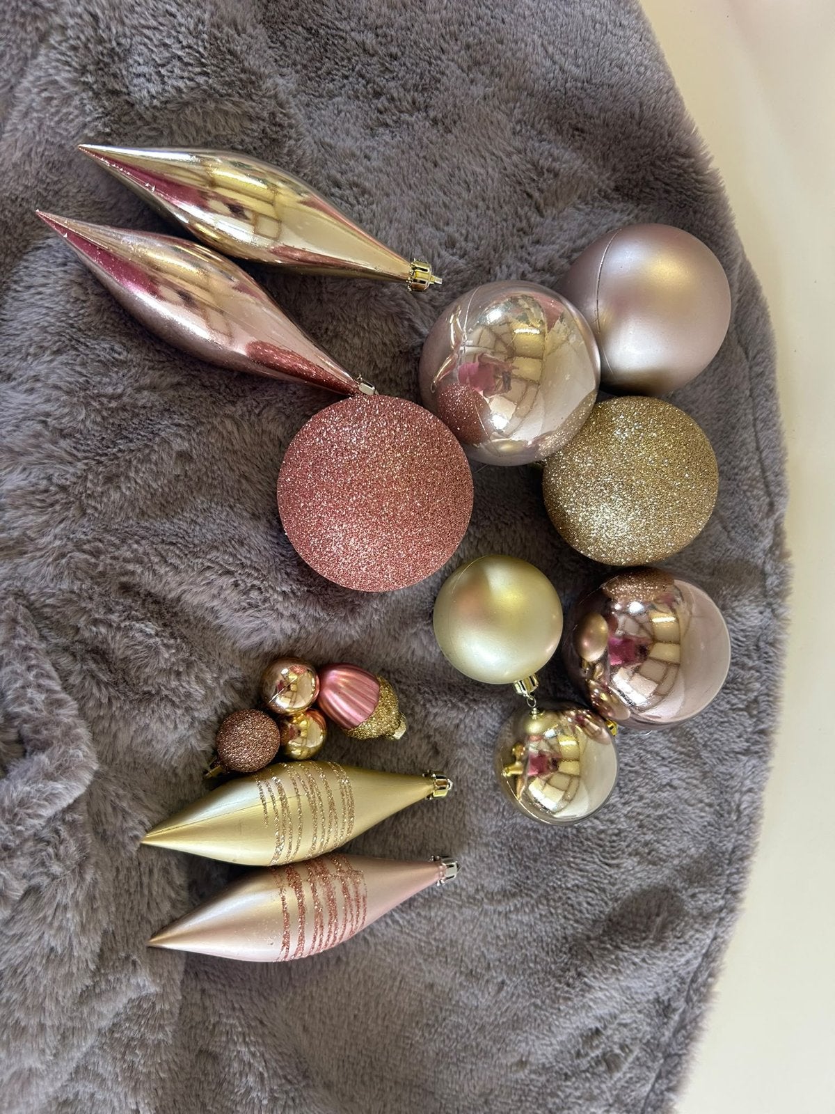 Complete kerstdecoratie set – goud & roségoud, Diversen, Ophalen, Zo goed als nieuw