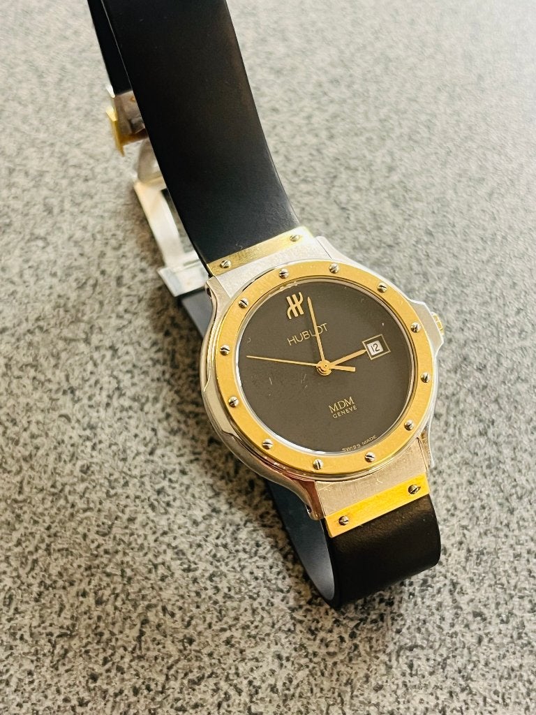 Vintage Hublot mdm Genève horloge, Overige merken, Overige materialen, Gebruikt, Polshorloge