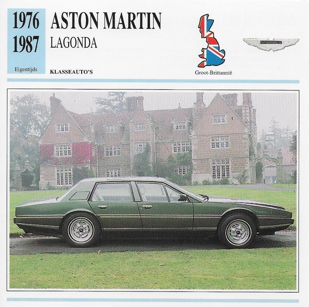 Ma811 autokaart aston martin lagonda ( 1976 - 1987 ), Ophalen of Verzenden, Zo goed als nieuw, Auto's