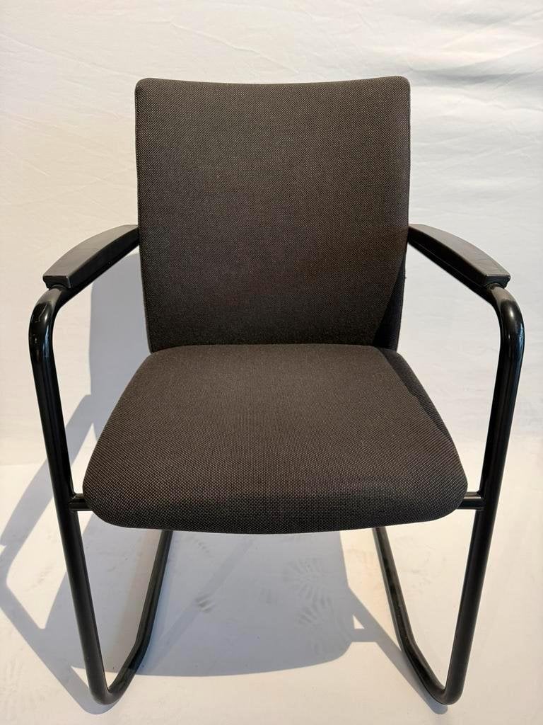 vergaderstoel vergaderstoelen zwarte stof merk, Gebruikt, Zwart, Ophalen of Verzenden, Stof