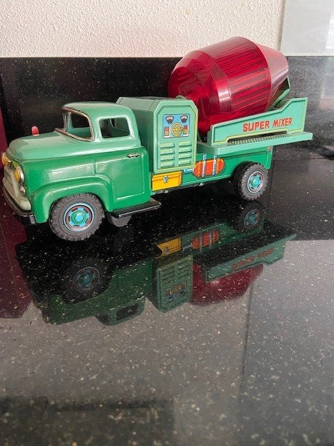 Super mixer blikken cementwagen MT Japan '60, Ophalen of Verzenden