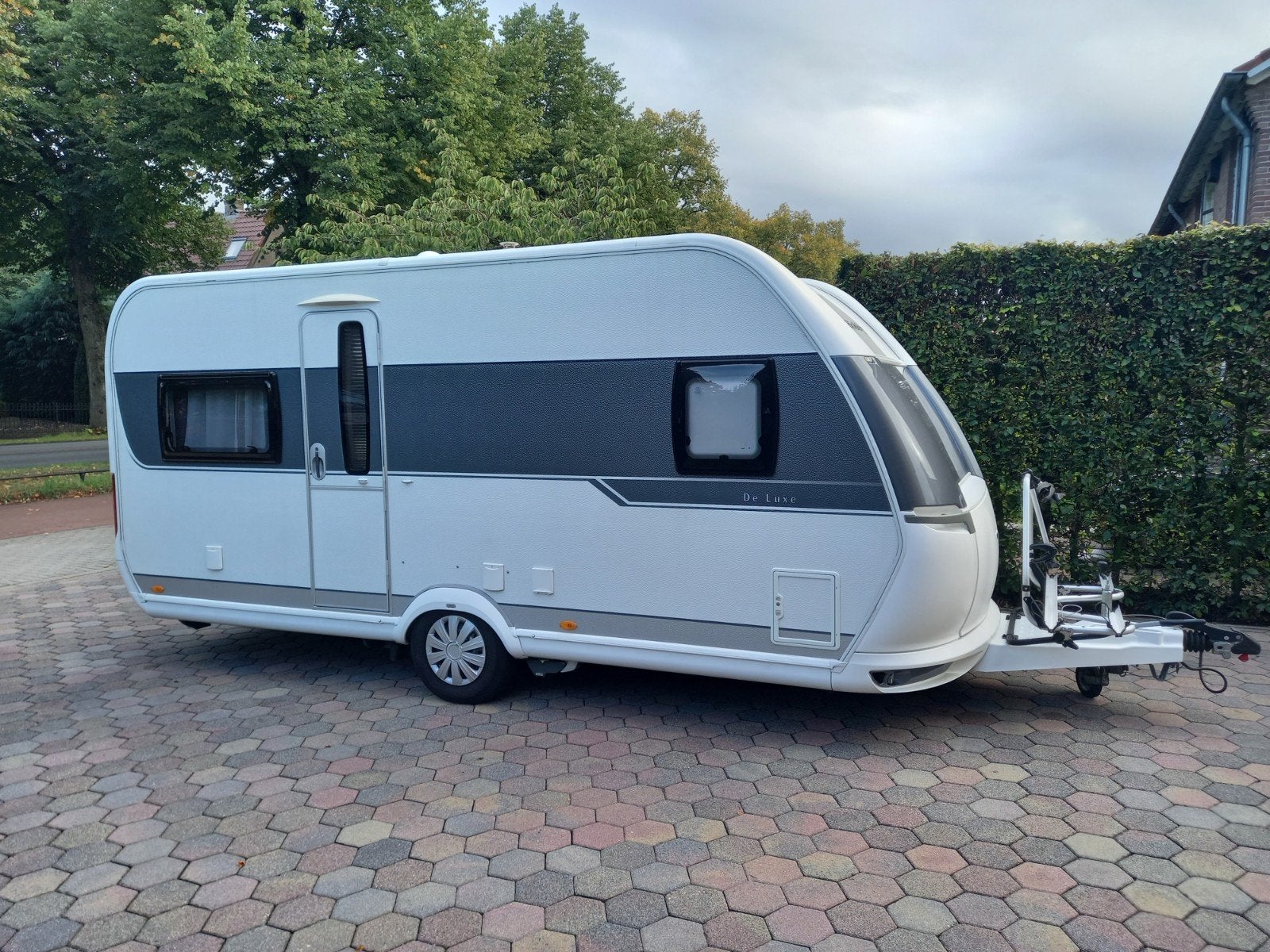 Hobby 460 UFE 2015 Truma mover Isabella airtent fietsenrek, Rondzit, Hobby, Frans bed, Bedrijf