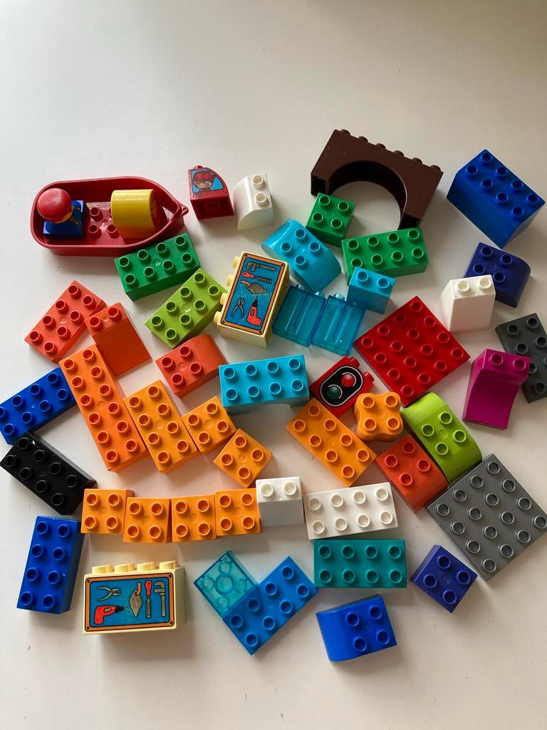 Duplo LEGO 50 stuks diverse kleuren en maten, Ophalen of Verzenden, Gebruikt, Losse stenen, Duplo