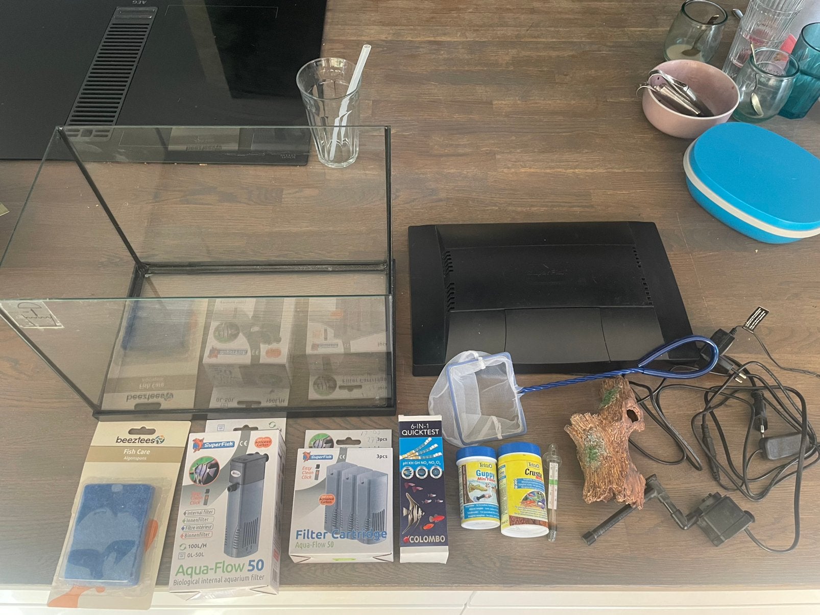 Aquarium straterset zo goed als nieuw!, Dieren en Toebehoren, Ophalen, Inclusief toebehoren, Zo goed als nieuw, Leeg aquarium