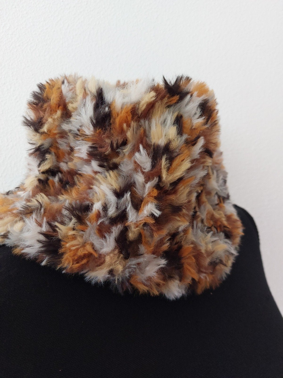 Gebreide Panterprint Colsjaal Faux Fur, Handgemaakt, Ophalen of Verzenden, Nieuw, Sjaal