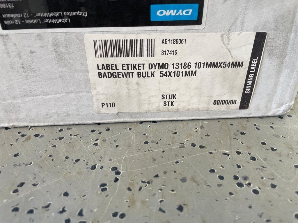 Dymo labelwriter etiket 13186, 101x54mm P12, 12 stuks, Computers en Software, Labelprinters, Nieuw, Ophalen of Verzenden, Dymo LabelWriter